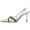 Pu Elegant Buckle Stiletto High Heels 8Cm Women High Heels White 13870410202