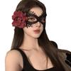 Halloween Black Flower Mask Masquerade Party Lace Half Face Mask Eye Mask Makeup Night Mask
