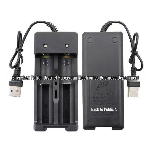 Dual Slot Universal Charger for 18650/14500 Lithium Batteries - 4.2V