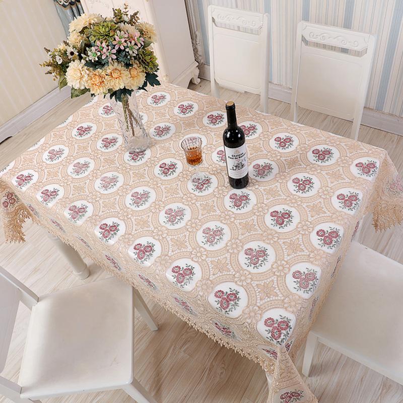 Embroidered Tablecloth Lace Hollow Pastoral Style Table Cloth Coffee Table Cloth Decorative Tablecloth Long Tablecloth