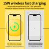 15w Wireless Charger Pad Type C Fast Charging Adapter Quick Charge Qc 2.0 3.0 For Iphone14 Samsung S22 Pixel Lg Airpods