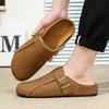 Lightweight 2025 Half Shoes for Men Mules Backless Loafers Slippers Semi-Drag Casual Shoes Male Slides Outdoor Slip On Flats