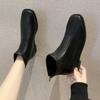 Brown Short Shoes For Women Black Footwear Work Elegant With Low Heels Booties Female Ankle Boots Trend 2024 High Quality Offer