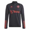 Manchester United Tiro 23 Letter Logo Print Stand Collar Pullover Sweatshirt Men Sweatshirt Black IA7293