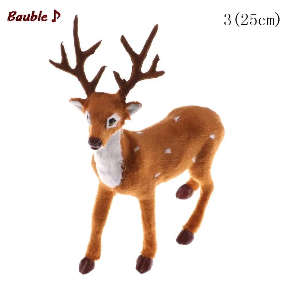 Simulation Christmas Deer Christmas Elk Plush Reindeer Christmas Decoration Fairy Garden Miniatures Props Doll Toy