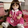 Realistic Reborn Baby Dolls Girl 55 Cm Full Silicone Vinyl Lifelike Princess Baby Newborn Doll DIY Kids Playmates Toy Birthday Christmas Gift