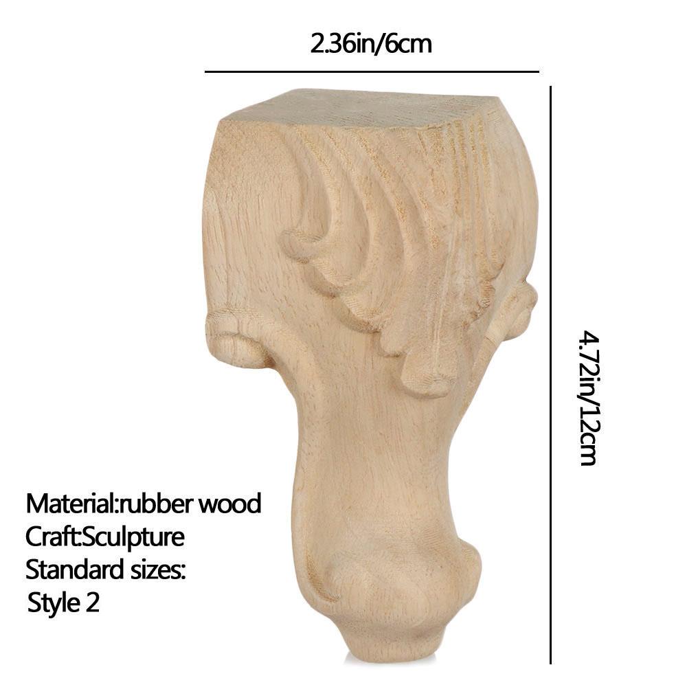 European Style Accessories Furniture Foot Legs Vintage Wood Carved Cabinet Seat Feets Home Decor