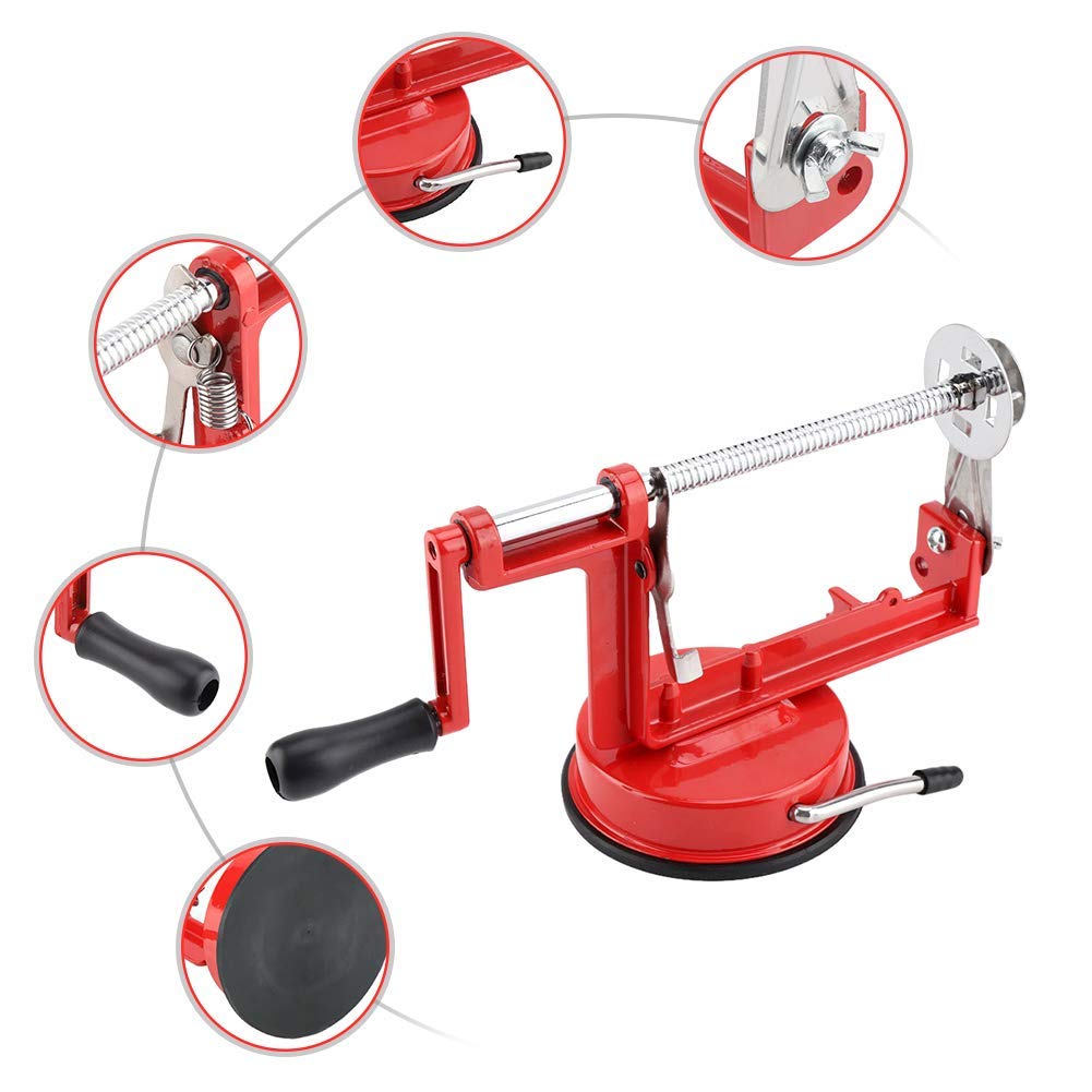 Manual Spiral French Fry Cutter with Suction Base Vegetable Spiralizer Twisted Potato Apple Peeling Slicer Kitchen Gadgets