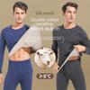 Men's Silk Cashmere Thermal Underwear Set: Velvet-Enhanced for Autumn and Winter