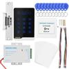 Door Access Control Unit Kit Access Card Device Lock with Power Supply