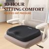 Long Sitting Ergonomic Memory Foam Seat Cushion - Adjustable Hip and Lumbar Support Pad - Portable Chair Mat for Office, Car, and Home Use