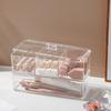 Transparent Cosmetic Storage Box Makeup Organizer Cotton Swab Cotton Pad Storage Box Desktop Acrylic Organizer