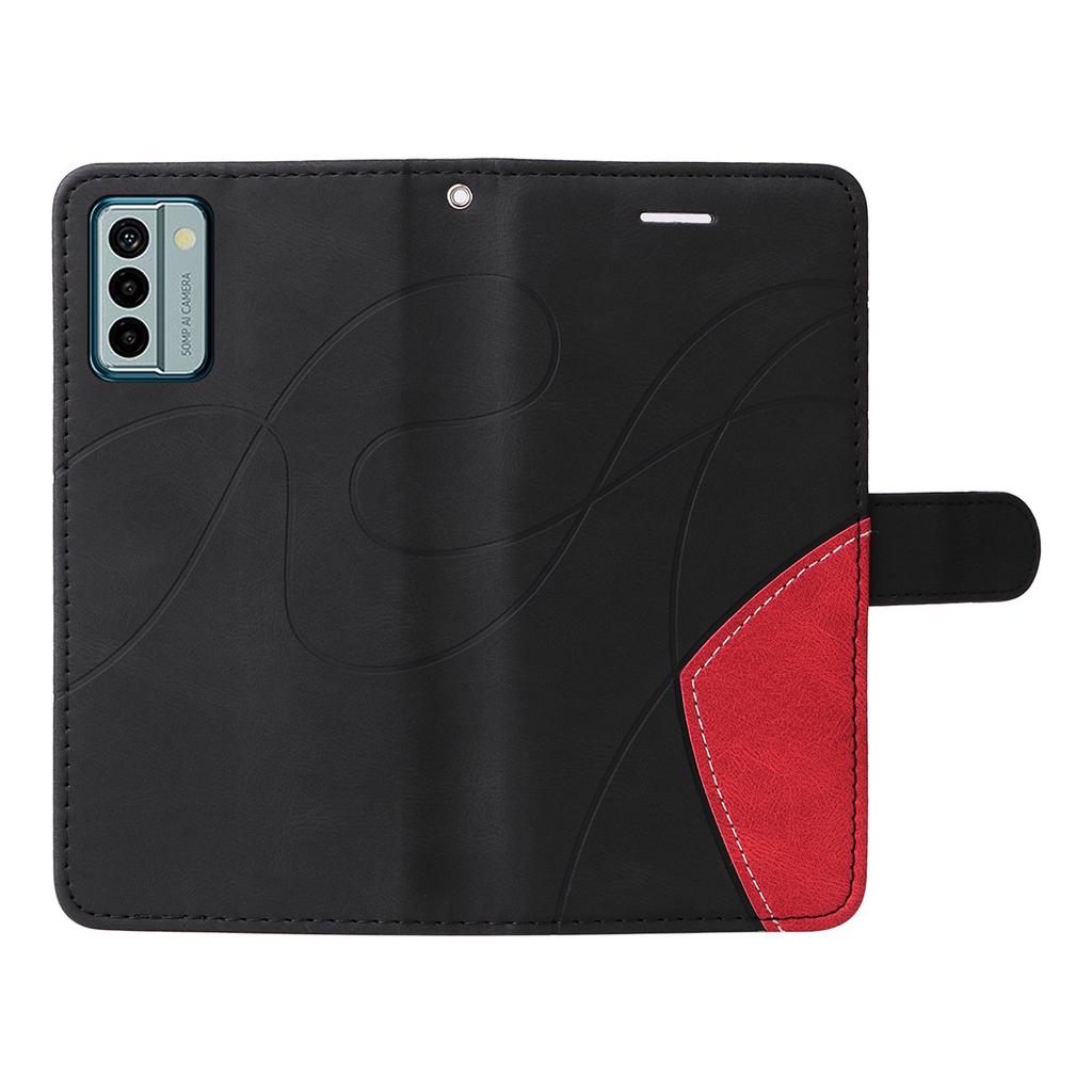For Nokia 5.3,Nokia 3.4,Nokia 5.4,Nokia 2.4,Nokia G10,G20...Line Pattern Style Splicing Design PU Leather Flip Stand Wallet Phone Bag Case with Card