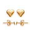 [C7242] - Gold Plated 'Mini Hearts' Earrings - 4x3 Mm