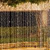 6x3M/3x3m LED Christmas Curtain String Lights Outdoor Window Wall Hanging Curtain Light for Bedroom Party Backdrop Wedding Decor