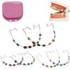 1Pair Cartoon Dental Metal Braces Archwire Without Hooks Metal Bracket And Ligature Ties Colorful Temporary Tooth Decoration