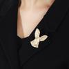 Retro Gold Rabbit Brooch Niche Men's and Women's Literary Temperament Pin Suit Corsage High-end Accessories
