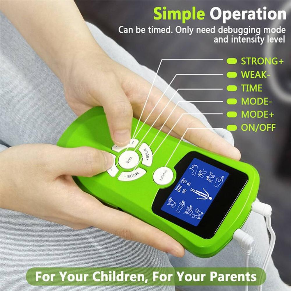 Electric Tens Muscle Stimulator Dual Channel 8 Mode Massager Acupuncture Digital Therapy Health Massage Tools Electrostimulator