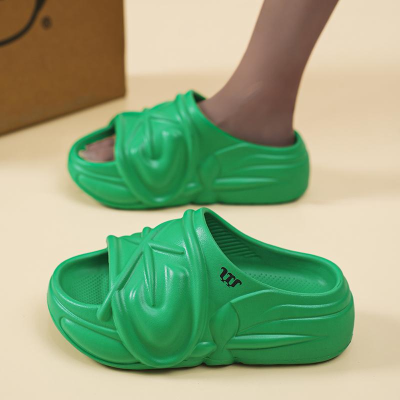 Fashion Thick Heeled 7cm Slippers Small Fragrant Style Lightweight Women's Slippers Korean Style Trendy Thick Soles Leisure Sandals EVA