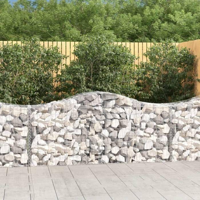 VidaXL 13x Arched Gabion Baskets Arched Gabion Cages Gabion Walls Garden Fences Terrace Outdoor 3145630