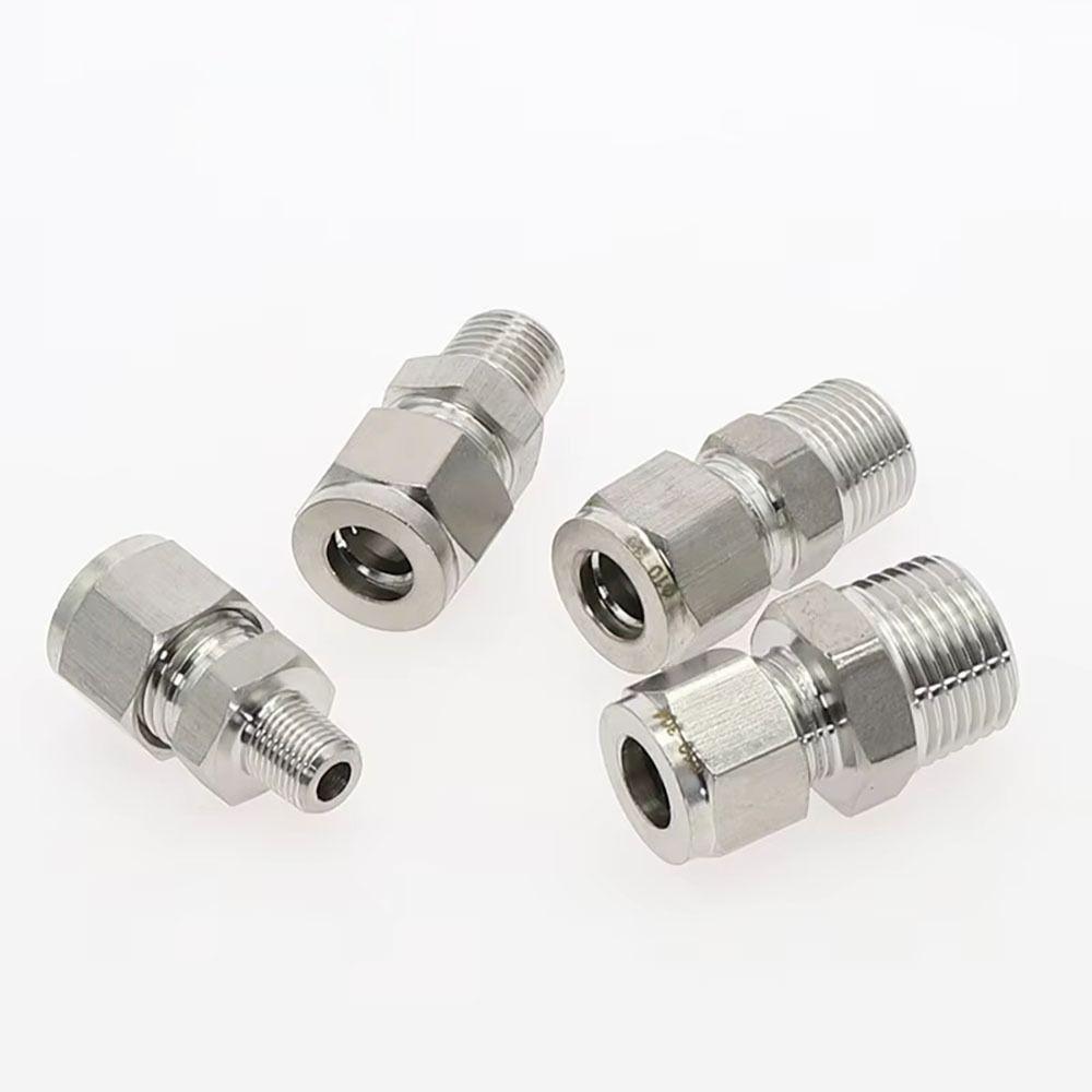 1Pcs Stainless Steel Quick Fitting 304 SS Metric ZG Pipe Fitting Tube Connector for Oil Water Gas