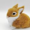 1/5Pcs Plush Rabbit Figurine Realistic Simulation Bunny Model Lifelike Artificial Fur Animal Miniature Home Office Easter Desktop Decoration Ornament