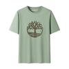Outdoor Casual Breathable Big Logo Round Neck Short Sleeve T-Shirt Men Tops Light-Green A6281-EC6