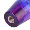 Universal Two Color Crystal Bubble Shift Knob Manual Gear Stick Lever Head with 8mm 10mm Threaded Fittings(Blue Purple )