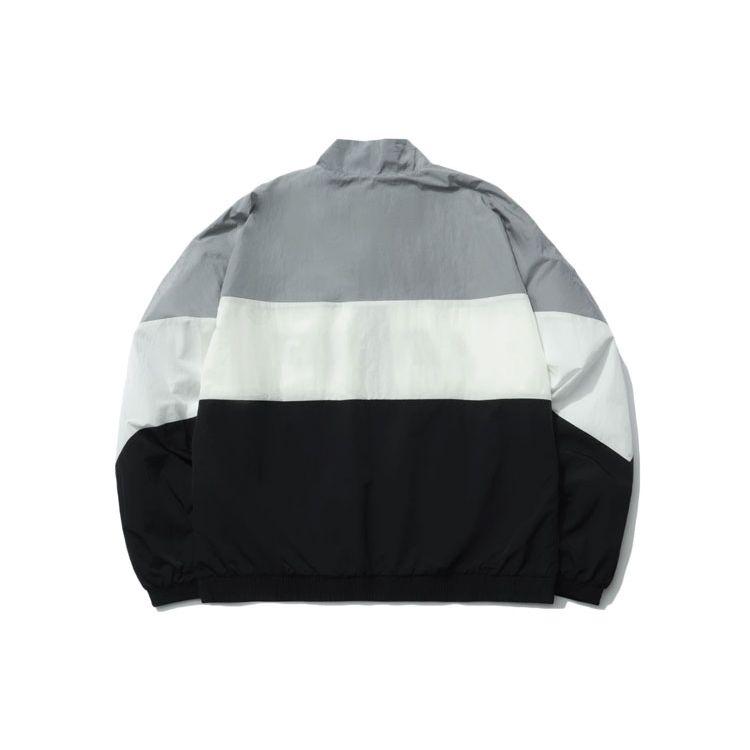 Li Ning Sports Fashion Series Stand Collar Loose Spliced Long Sleeve Jacket Men Jacket Gray AJDR236-2