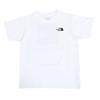 North Short Sleeve Back Square Logo UV Organic 120 [The Face] Tee, Unisex, Protection, Cotton, White,