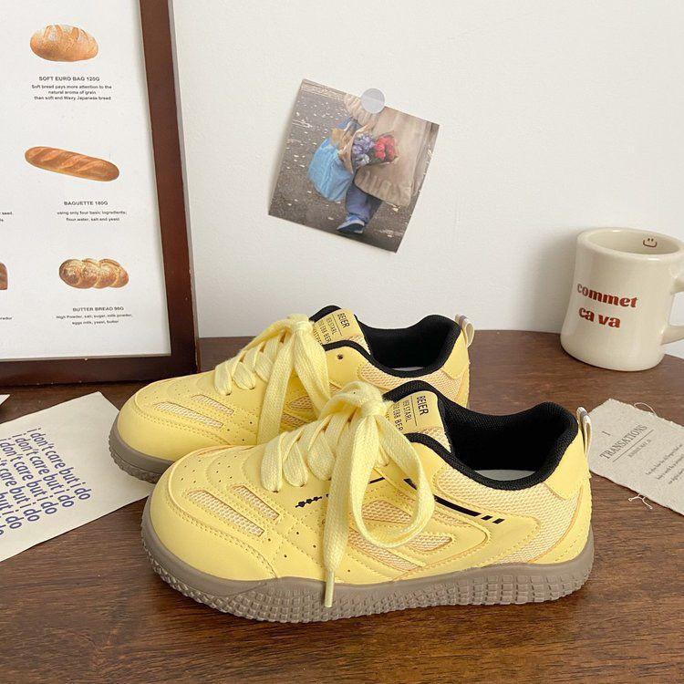 White Double Mesh Shoes Female Ugly Cute Summer New Niche Breathable Sports Little White Shoes