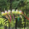 6pcs Feather Bird Color Bird Foam Bird Green Plant Binding Simulation Feather Bird Gardening Pastoral Garden Decorative Craft Bird