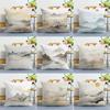 Chinese Style Landscape Painting Print Decorative Pillowcase Bedroom Living Room Square Cushion Pillowcase