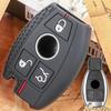 3 Button Silicone Key Ring Case Cover Shell Holder For Mercedes Benz A B C E S Class CLA CLS GL GLS GLA GLK SLK SLS AMG GLC 2018