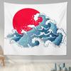 Home Decoration Japanese Ukiyo-e Tapestry Kanagawa Surf Hanging Cloth Wine Shop    Painting