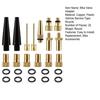 25Pcs/Set Bike Valve Adapter with Rubber Seal Inflator Needles American To British French Nozzles Universal Air Compressor Valve Connector