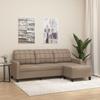 VidaXL 3-seater Sofa with Footrest Cappuccino 180cm Faux Leather, Sofa, Sofa with Footrest, Three-seater Sofa 3201018