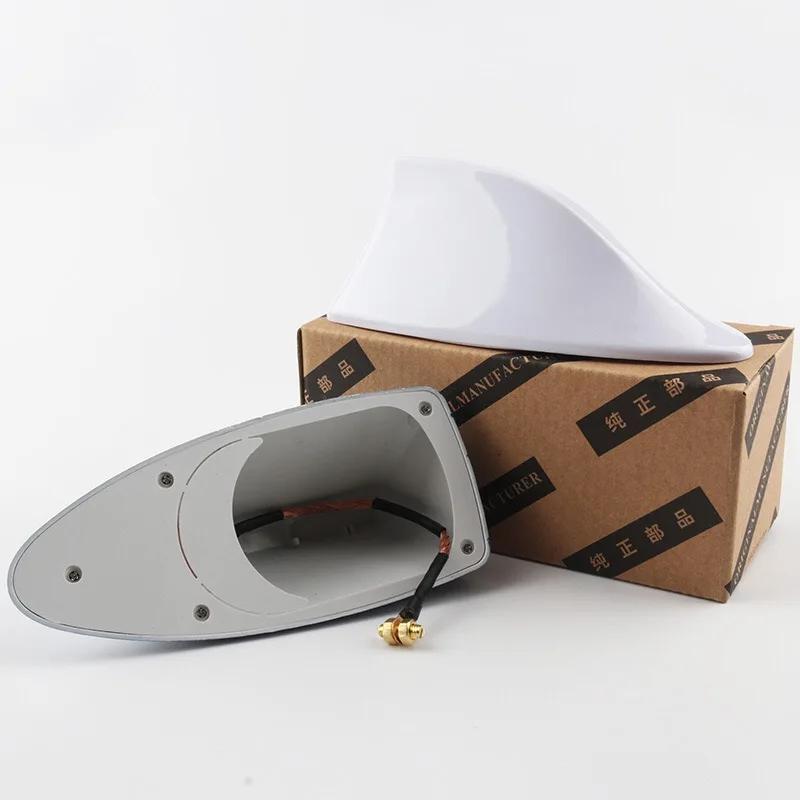Car Shark Fin Antenna Fin Shape Auto Roof Aerial No Drilling Radio FM/AM Signal Vehicle Accessories Universal for Most Car Water