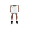 Kids Basketball Shorts Elastic Logo Loose Casual Shorts Kids Shorts White FJ6802-100