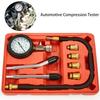 Car Cylinder Tester Kit Gasoline Engine Compression Meter 0-300 PSI Pressure Gauge with M10 M12 M14 M18 Adapter