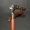 Walking Stick Wooden Cane Brass Handle British Royal Caption Stick Handmade Walking Stick Decorative Design Medieval Replicas