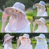 Breathable Bucket Hat Face Neck Protection Fisherman Hat New Sunscreen Hat  Outdoor Sports