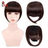 Fringe Bangs Synthetic Hair Extensions Clip In Bangs 6 Inch Short Straight Hairpiece Front Neat Bang Two Side Blonde
