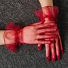 Ultra Thin Gauze Lace Gloves Short Wedding Mesh Gloves Elastic Women Tulle Gloves  Ladies