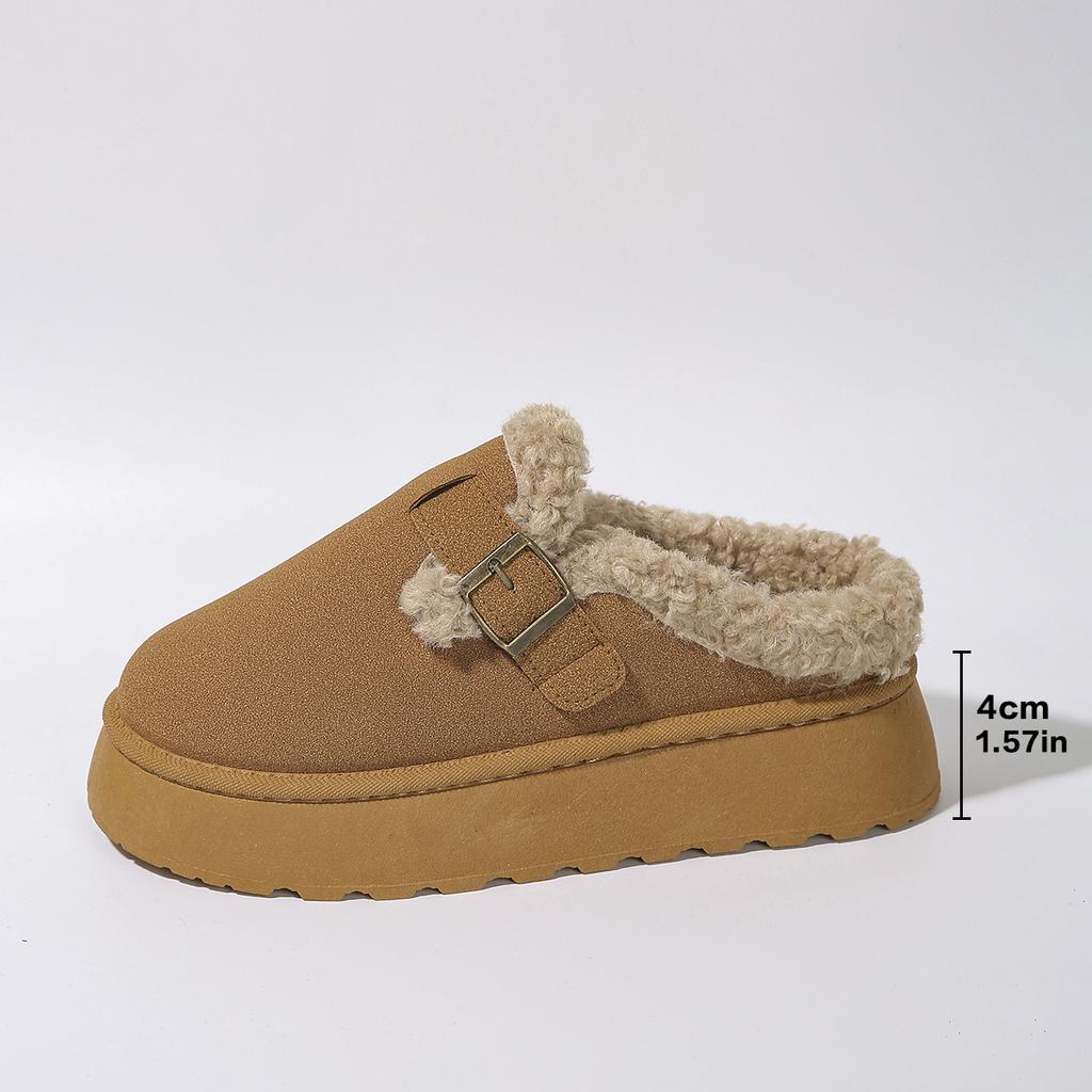 Large Hairy Casual Half Drag Snow Boots with One Foot