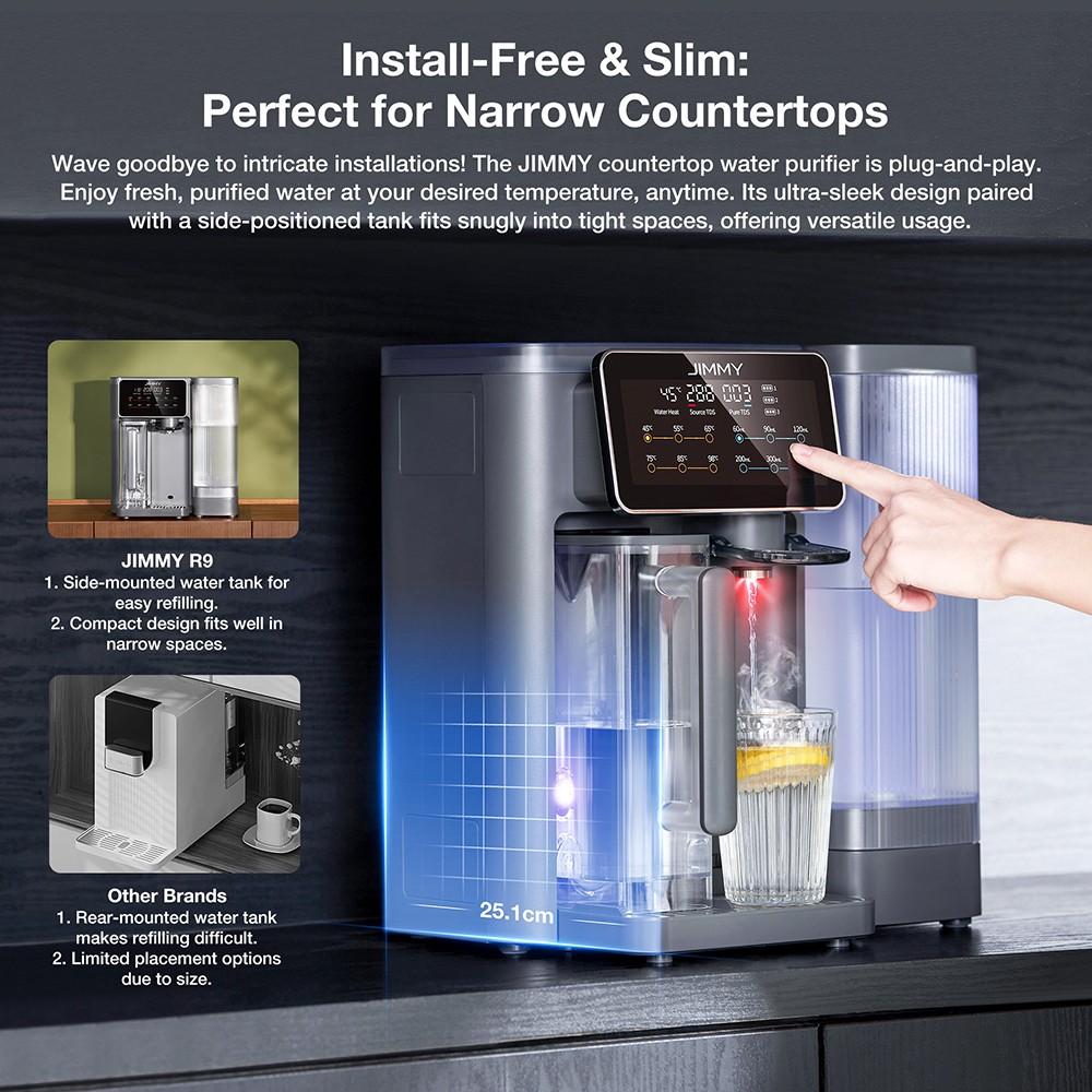 JIMMY R9 Water Purifier 7-Stage RO Filtration Instant Hot Water UV Sterilization 5L Tank 2200W Heating