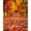 5D DIY Алмазная картина Полный круглый бриллиант Осенний кленовый лист Алмазная вышивка крестом