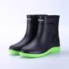 3306 Mid-Tube Fashion Rain Boots for Men and Women - Non-Slip, Waterproof, Thick Rubber Shoes, Ideal for Kitchen Work