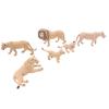 6 Pcs Lions Model Set Lifelike Mini Wild Animals Statue Lions Family Figures Decoraion for School Project