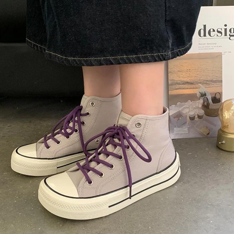 2024 Новый стиль женские туфли с толстой подошвой и высоким верхом Mango Head Flat Shoes универсальные повседневные модные белые